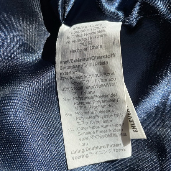 J. Crew Daphne Topcoat Nayla Navy Speckle sz 12 Nalya - Picture 7 of 8